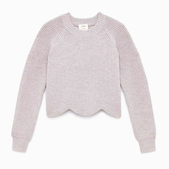 Wilfred Sweaters - Wilfred Scalloped Edge Cropped Knit Sweater